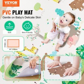 55"x82" Baby Play Mat Kids Crawling Soft Activity Floor Playmat 2 Side