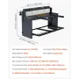 Foot Stomp Sheet Metal Shear, 1320 mm Width Manual Floor Shear, with Soild Steel Frame, Adjustable Blade Gap, Material Stops, Fo