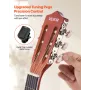 VEVOR klassisk guitar, 960 mm, klassisk træguitar-startsæt til begyndere, med nylonstrenge, koncerttaske, rem, tuner, ekstr.