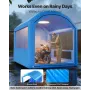 Inflatable Paint Booth, 3 x 2.6 x 2.6 m, Inflatable Spray Booth with 550W Powerful Blower and Air Filter System, Round Roof, for