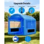 VEVOR Inflatable Paint Booth, 3 x 2.6 x 2.6 m, Inflatable Spray Booth with 550W Powerful Blower and Air Filter System, Round Roo