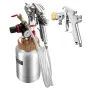 VEVOR Spray Paint Pressure Pot, 2 L Pressure Pot Paint Sprayer, φ1.8mm + φ3mm Two Spray Guns Central Pneumatic Sprays Gun with T