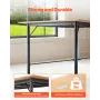 Conference Table, 1800 mm Office Meeting Table for 6-8 Person, Modern Rectangle Seminar Desk with Metal Legs, Meeting Desk Ideal