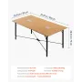 Conference Table, 1800 mm Office Meeting Table for 6-8 Person, Modern Rectangle Seminar Desk with Metal Legs, Meeting Desk Ideal