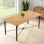 VEVOR Conference Table, 1800 mm Office Meeting Table for 6-8 Person, Modern Rectangle Seminar Desk with Metal Legs, Meeting Desk