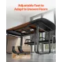 Conference Table, 1800 mm Oval Office Meeting Table for 6-8 Person, Modern Seminar Desk with Metal Legs, Large Meeting Desk for 