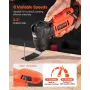 VEVOR Cordless Oscillating Tool, 20V Oscillating Multi Tool Kit with 6 Variable Speeds 8500 - 17000 OPM, 3.2° Oscillating Angle,