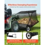 VEVOR Tow Behind Lawn Sweeper, 122cm Pull Behind Yard Sweeper, 26 cu. ft Hopper Bag Capacity, Leaf & Grass Collector with Dumpin
