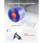 VEVOR Clear PVC Strip Curtain, 30.8 m Length x 30.5 cm Width, Ribbed Plastic Door Strip Bulk Roll, Walk in Freezer Cooler Curtai