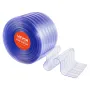 Clear PVC Strip Curtain, 30.8 m Length x 30.5 cm Width, Ribbed Plastic Door Strip Bulk Roll, Walk in Freezer Cooler Curtain Stri