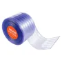 VEVOR Clear PVC Strip Curtain, 30.8 m Length x 30.5 cm Width, Ribbed Plastic Door Strip Bulk Roll, Walk in Freezer Cooler Curtai