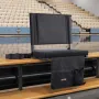 Stadium Seat, Folding Bleacher Chair with Back Support and Thick Cushion, Padded Stadium Seat for Bleacher Includes Shoulder Str