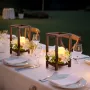 20 sæt/60 stk træbryllupslanterne centerpiece, indeholder 20