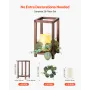 12 Set/36 Pcs Wooden Wedding Lantern Centerpiece, Includes 12 Wooden Lantern Candle Holder 12 Flameless LED Candle 12 Eucalyptus