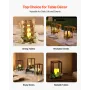 VEVOR 12 Set/36 Pcs Wooden Wedding Lantern Centerpiece, Includes 12 Wooden Lantern Candle Holder 12 Flameless LED Candle 12 Euca