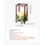 12 Set/36 Pcs Wooden Wedding Lantern Centerpiece, Includes 12 Wooden Lantern Candle Holder 12 Flameless LED Candle 12 Eucalyptus