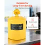 VEVOR Safety Can, 19 L Type I Yellow Safety Can for Diesel with Stainless Steel Flame Arrester, Self-Closing Lid, and PE Funnel,