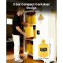 Safety Can, 19 L Type I Yellow Safety Can for Diesel with Stainless Steel Flame Arrester, Self-Closing Lid, and PE Funnel, Carbo