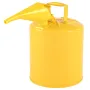 Safety Can, 19 L Type I Yellow Safety Can for Diesel with Stainless Steel Flame Arrester, Self-Closing Lid, and PE Funnel, Carbo