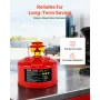 Safety Gas Can, 9.5 L Type I Red Safety Can for Gasoline with Stainless Steel Flame Arrester, Self-Closing Lid, and PE Funnel, C