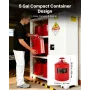 Safety Gas Can, 19 L Type II Red Safety Can for Gasoline with Stainless Steel Flame Arrester, Self-Closing Lid, and Flexible Met