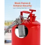 Safety Gas Can, 19 L Type II Red Safety Can for Gasoline with Stainless Steel Flame Arrester, Self-Closing Lid, and Flexible Met