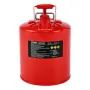 Safety Gas Can, 19 L Type II Red Safety Can for Gasoline with Stainless Steel Flame Arrester, Self-Closing Lid, and Flexible Met