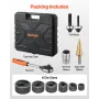 Knockout Punch Set, 12.7 to 50.8mm SLUG-Buster Ratchet Knockout Set, Ratchet Wrench Knockouts Punch Sets for Aluminum, Mild stee