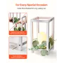 12 Set/36 Pcs Wooden Wedding Lantern Centerpiece, Includes 12 Wooden Lantern Candle Holder 12 Flameless LED Candle 12 Eucalyptus