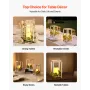 VEVOR 12 Set/36 Pcs Wooden Wedding Lantern Centerpiece, Includes 12 Wooden Lantern Candle Holder 12 Flameless LED Candle 12 Euca