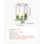 12 Set/36 Pcs Wooden Wedding Lantern Centerpiece, Includes 12 Wooden Lantern Candle Holder 12 Flameless LED Candle 12 Eucalyptus