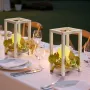 VEVOR 12 Set/36 Pcs Wooden Wedding Lantern Centerpiece, Includes 12 Wooden Lantern Candle Holder 12 Flameless LED Candle 12 Euca