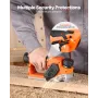 Cordless Handheld Planer, 56 mm Cut Width, 14500 RPM Electric Hand Wood Planer with 2 Ah 12V Lithium Battery, Brushless Motor, A
