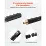 Pool Cue, 1447.8mm Jointed Snooker Cue, Snooker Cues Stick with Extension Rod & 9.7mm Leather Tip, 538g Pools Stick for Professi