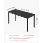 Conference Table, Set of 6, 1400 mm Office Meeting Table for 16 Person, Flexible Combination Desk Set, Modern Rectangle Meeting 