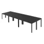 Conference Table, Set of 6, 1400 mm Office Meeting Table for 16 Person, Flexible Combination Desk Set, Modern Rectangle Meeting 