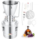 Water Distiller, 8 Gal/30 L, 304 Stainless Steel Still with 6-Lap Coil, Home Distillery Kit with 5 Kg Output per Time, with