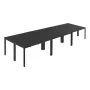 Conference Table, Set of 6, 1400 mm Office Meeting Table for 16 Person, Flexible Combination Desk Set, Modern Rectangle Meeting 
