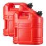 VEVOR Fuel Container, 19 L, Gas Tank with Spout & Clear Scale, 15 L/min Max Flow Rate, Secure & Leak-proof, Portable Flat Fluid 