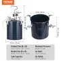 Spray Paint Pressure Pot Tank, 10L/2.5gal Air Paint Pressure Pot, 1.5mm+4mm Two Nozzles Two Spray Paint Guns for Industry Home D