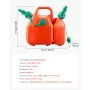 Fuel Container, 6 L, Fuel Tank with Spout & 1.9 L Extra Oil Container, 5.5 L/min Max Flow Rate, Leak-proof and Portable Flat Flu