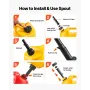 Fuel Container, 19 L, Gas Tank with Spout & Clear Scale, 15 L/min Max Flow Rate, Secure & Leak-proof, Portable Flat Fluid Contai