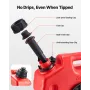 Fuel Container, 10 L, Gas Can with Spout and Lockable Bracket, 15 L/min Max Flow Rate, Secure & Leak-proof, Portable Flat Fluid 