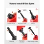 Fuel Container, 10 L, Gas Can with Spout and Lockable Bracket, 15 L/min Max Flow Rate, Secure & Leak-proof, Portable Flat Fluid 
