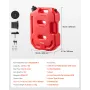 VEVOR Fuel Container, 10 L, Gas Can with Spout and Lockable Bracket, 15 L/min Max Flow Rate, Secure & Leak-proof, Portable Flat 