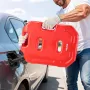 Fuel Container, 10 L, Gas Can with Spout and Lockable Bracket, 15 L/min Max Flow Rate, Secure & Leak-proof, Portable Flat Fluid 