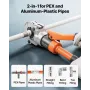 VEVOR Hydraulic Pipe Crimping Tool, PEX & Aluminium-Plastic Tube Fittings Crimper med U16 U20 U25 U32 kæber & bæretaske, Pres