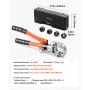 Hydraulic Pipe Crimping Tool, PEX & Aluminum-Plastic Tube Fittings Crimper with U16 U20 U25 U32 Jaws & Carrying Case, Press Crim