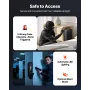 Gun Safe, Slider Handgun Gun Safe with Screen, Fingerprint/Password/Key, 3-Way Quick Access Firearm Case Box with LED for 1 Pist