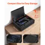 Gun Safe, Heavy Duty Handgun Safe with Fingerprint/Password/Key, 3-Way Quick Access Firearm Case Box with Lighting for 2 Pistols